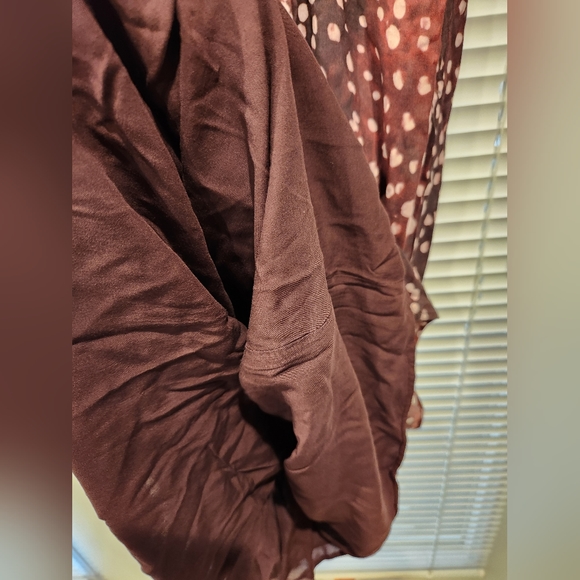 Anthropologie Cloth & Stone Printed Midi Dress, Wine, Size US S - Picture 12 of 13